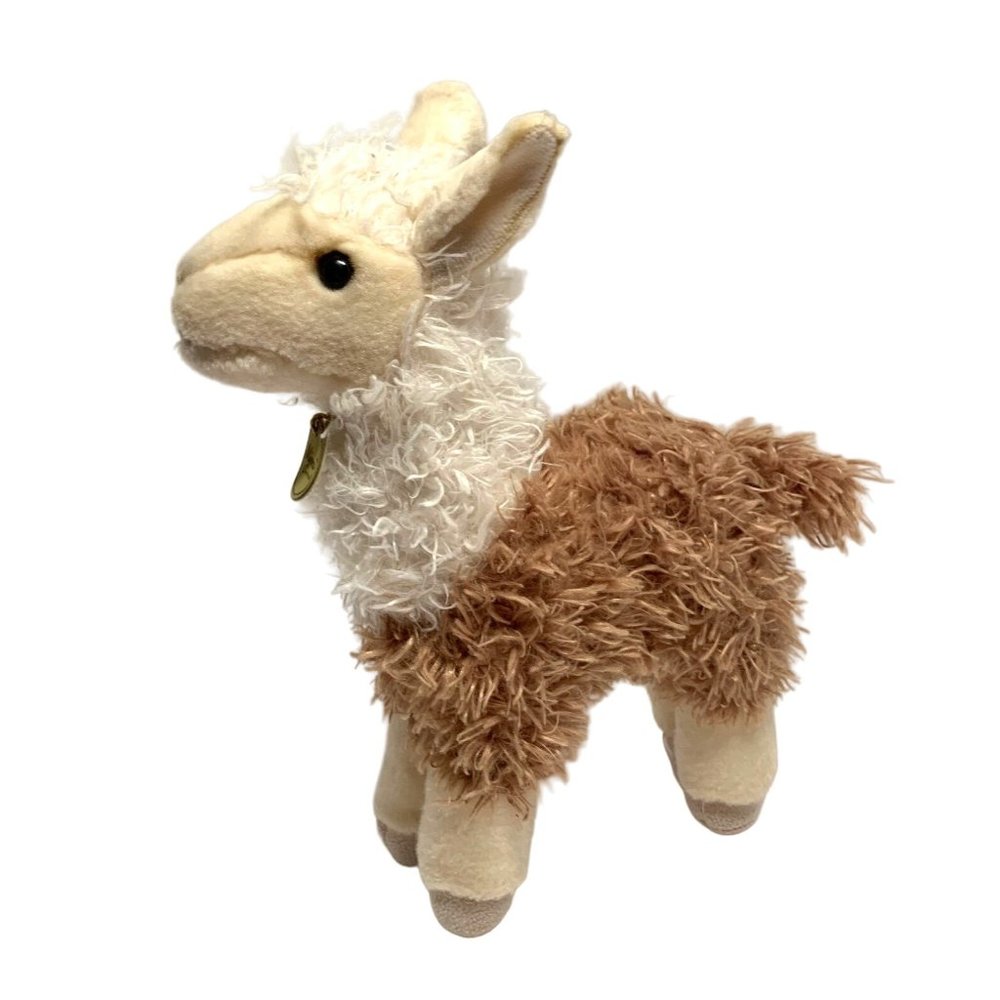 Aurora Plush Stuffed Animal Toy Miyoni Camel Beige White Furry 12 in Tall x 11 i